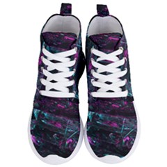 Space Futuristic Shiny Abstraction Women s Lightweight High Top Sneakers by Amaryn4rt