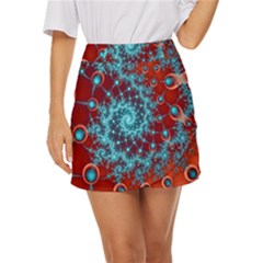 Fractal Pattern Background Mini Front Wrap Skirt