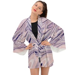 Background Light Abstract Texture Long Sleeve Kimono