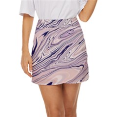 Background Light Abstract Texture Mini Front Wrap Skirt