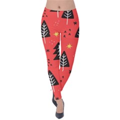 Christmas Christmas Tree Pattern Velvet Leggings