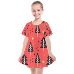 Christmas Christmas Tree Pattern Kids  Smock Dress