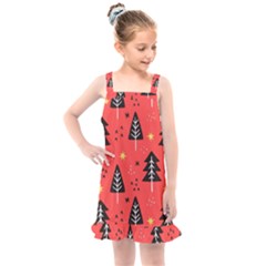 Christmas Christmas Tree Pattern Kids  Overall Dress