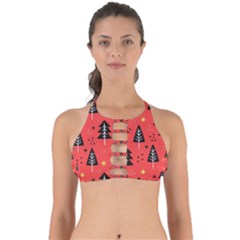 Christmas Christmas Tree Pattern Perfectly Cut Out Bikini Top