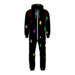 Stars Seamless Pattern Celebration Hooded Jumpsuit (kids)