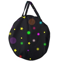 Stars Seamless Pattern Celebration Giant Round Zipper Tote by Amaryn4rt