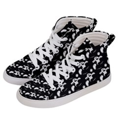 Halloween Background Ghost Pattern Women s Hi-top Skate Sneakers by Amaryn4rt