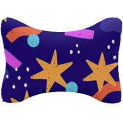 Star Abstract Pattern Wallpaper Seat Head Rest Cushion by Amaryn4rt