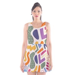 Abstract Pattern Background Scoop Neck Skater Dress