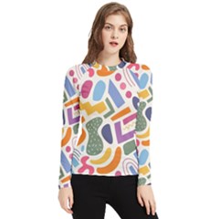 Abstract Pattern Background Women s Long Sleeve Rash Guard by Amaryn4rt