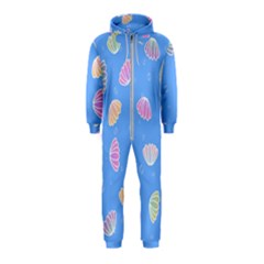 Seashell Clam Pattern Art Design Hooded Jumpsuit (kids)