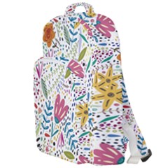 Flowers Nature Wallpaper Background Double Compartment Backpack