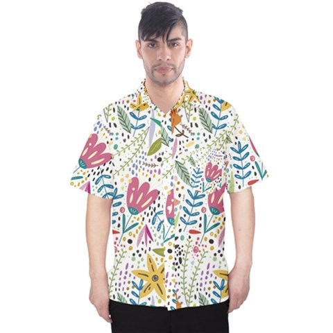 Flowers Nature Wallpaper Background Men s Hawaii Shirt by Amaryn4rt