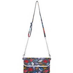 Sea Animals Pattern Wallpaper Fish Mini Crossbody Handbag by Amaryn4rt