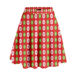 Festive Pattern Christmas Holiday High Waist Skirt by Amaryn4rt