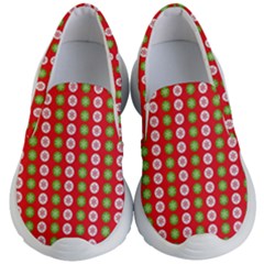 Festive Pattern Christmas Holiday Kids Lightweight Slip Ons by Amaryn4rt