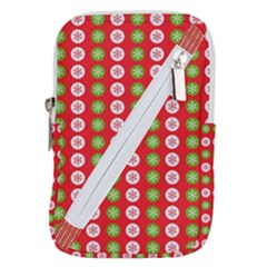 Festive Pattern Christmas Holiday Belt Pouch Bag (Large)