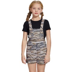 Texture Marble Abstract Pattern Kids  Short Overalls by Amaryn4rt