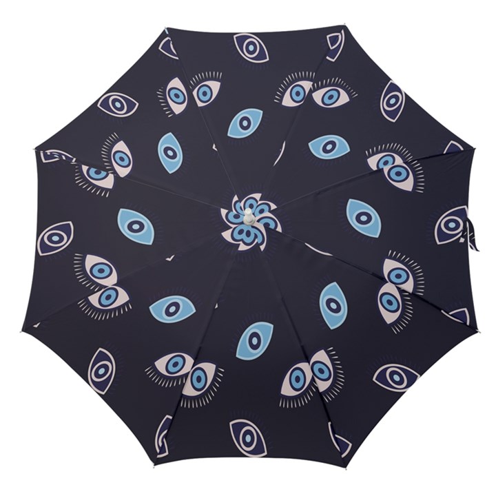 Eyes Evil Eye Blue Pattern Straight Umbrellas