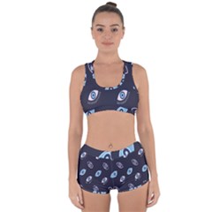 Eyes Evil Eye Blue Pattern Racerback Boyleg Bikini Set by artworkshop