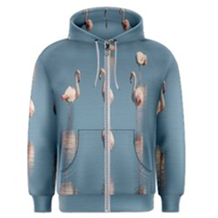 Flamingo Birds Plumage Sea Water Men s Zipper Hoodie by artworkshop