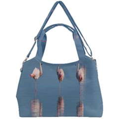Flamingo Birds Plumage Sea Water Double Compartment Shoulder Bag by artworkshop