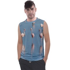 Flamingo Birds Plumage Sea Water Men s Regular Tank Top by artworkshop