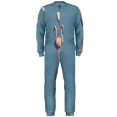 Flamingo Birds Plumage Sea Water Animal Exotic Onepiece Jumpsuit (men) by artworkshop