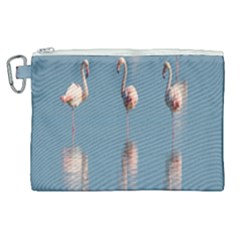 Flamingo Birds Plumage Sea Water Animal Exotic Canvas Cosmetic Bag (xl) by artworkshop