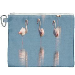 Flamingo Birds Plumage Sea Water Animal Exotic Canvas Cosmetic Bag (xxxl) by artworkshop