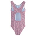 Flora Flowers Pattern Design Pink Spring Nature Kids  Cut-Out Back One Piece Swimsuit View2