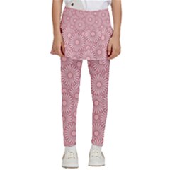 Flora Flowers Pattern Design Pink Spring Nature Kids  Skirted Pants by artworkshop