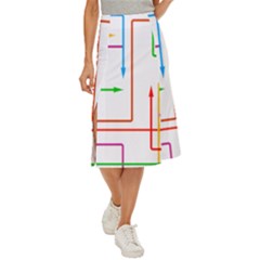 Arrows Direction Productionplanning Midi Panel Skirt