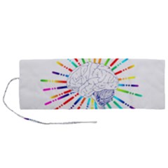 Brain Icon Star Biology Abstract Roll Up Canvas Pencil Holder (m) by Wegoenart