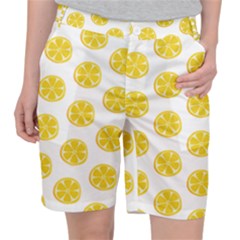 Fruit Food Juicy Organic Yellow Pocket Shorts by Wegoenart