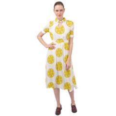 Fruit Food Juicy Organic Yellow Keyhole Neckline Chiffon Dress