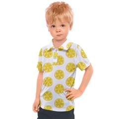 Fruit Food Juicy Organic Yellow Kids  Polo Tee