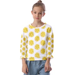 Fruit Food Juicy Organic Yellow Kids  Cuff Sleeve Top