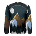Mountains Forest Moon Stars View Men s Long Sleeve Tee View2