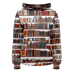 Books Shelves Bookshelves Bookcase 634 Women s Pullover Hoodie by Wegoenart