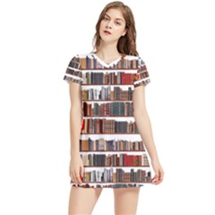 Books Shelves Bookshelves Bookcase 634 Women s Sports Skirt by Wegoenart