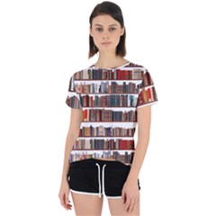 Books Shelves Bookshelves Bookcase 634 Open Back Sport Tee by Wegoenart