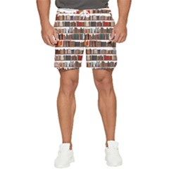 Books Shelves Bookshelves Bookcase 634 Men s Runner Shorts by Wegoenart