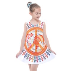 Illustrations People Peacemankindsilhouettes Kids  Summer Dress by Wegoenart