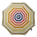 Illustration Retro Sun Sunset Vintage Graphic Hook Handle Umbrellas (Large) View1