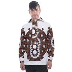 Gear Clockwork Decorative Fancy Men s Front Pocket Pullover Windbreaker