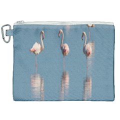 Flamingo Birds Plumage Sea Water Animal Exotic Canvas Cosmetic Bag (xxl) by artworkshop