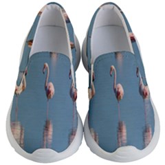 Flamingo Birds Plumage Sea Water Animal Exotic Kids Lightweight Slip Ons by artworkshop