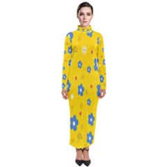  Flowers Spring Turtleneck Maxi Dress by artworkshop