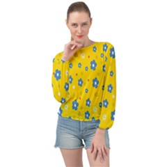  Flowers Spring Banded Bottom Chiffon Top by artworkshop